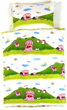 Junior sengetøy Pink Pig